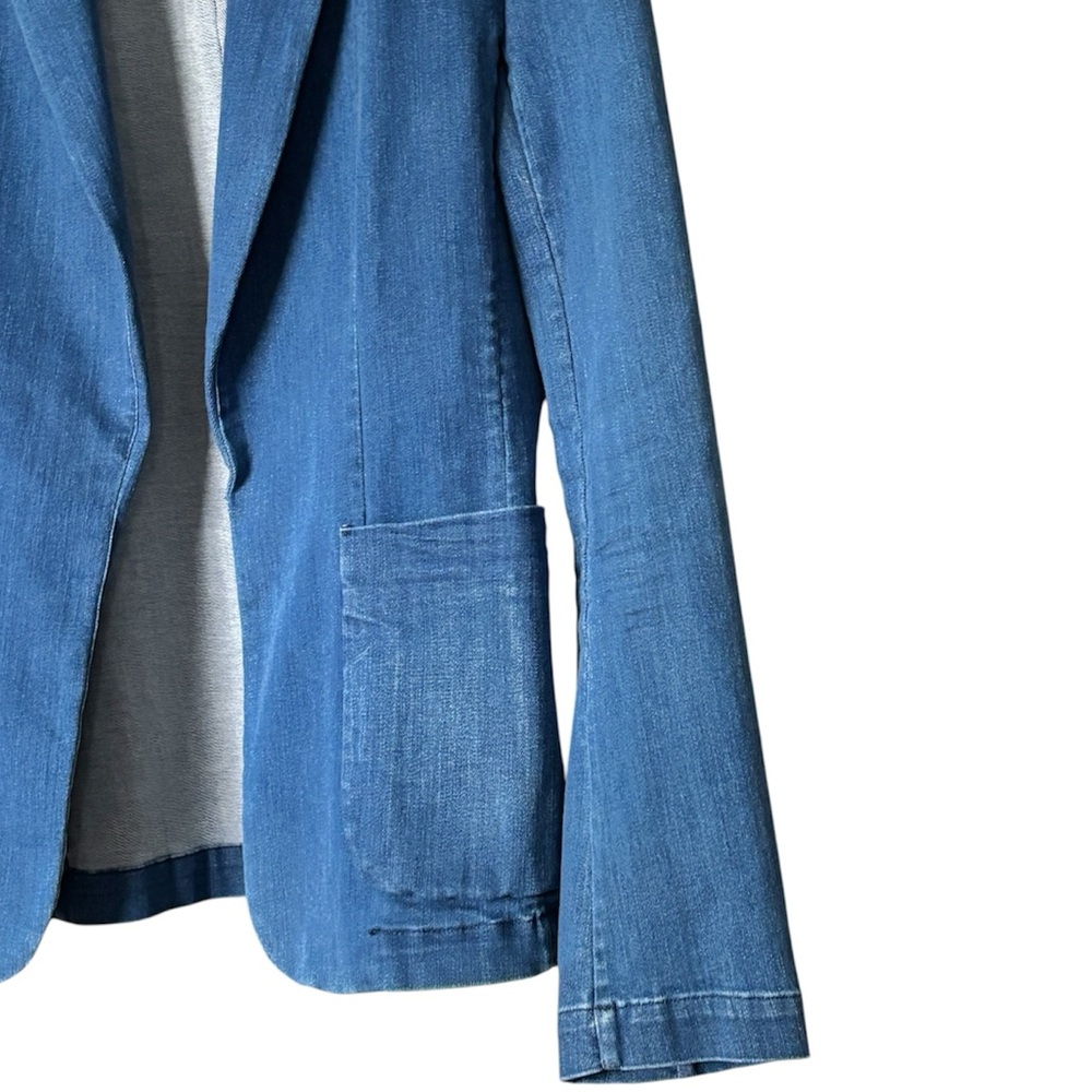 Frank & Eileen Dublin Tailored Blazer | Italian Performance Denim Flax Blue XS - Picture 10 of 11